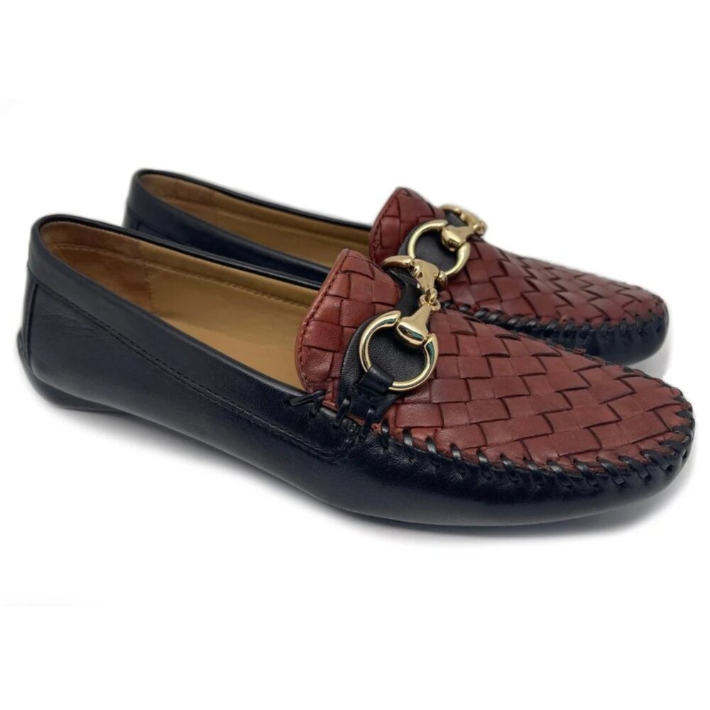 Robert Zur Peralta Moccasin Leather Black/Luggage Driving Loafer Shoes size 11M - Picture 2 of 13
